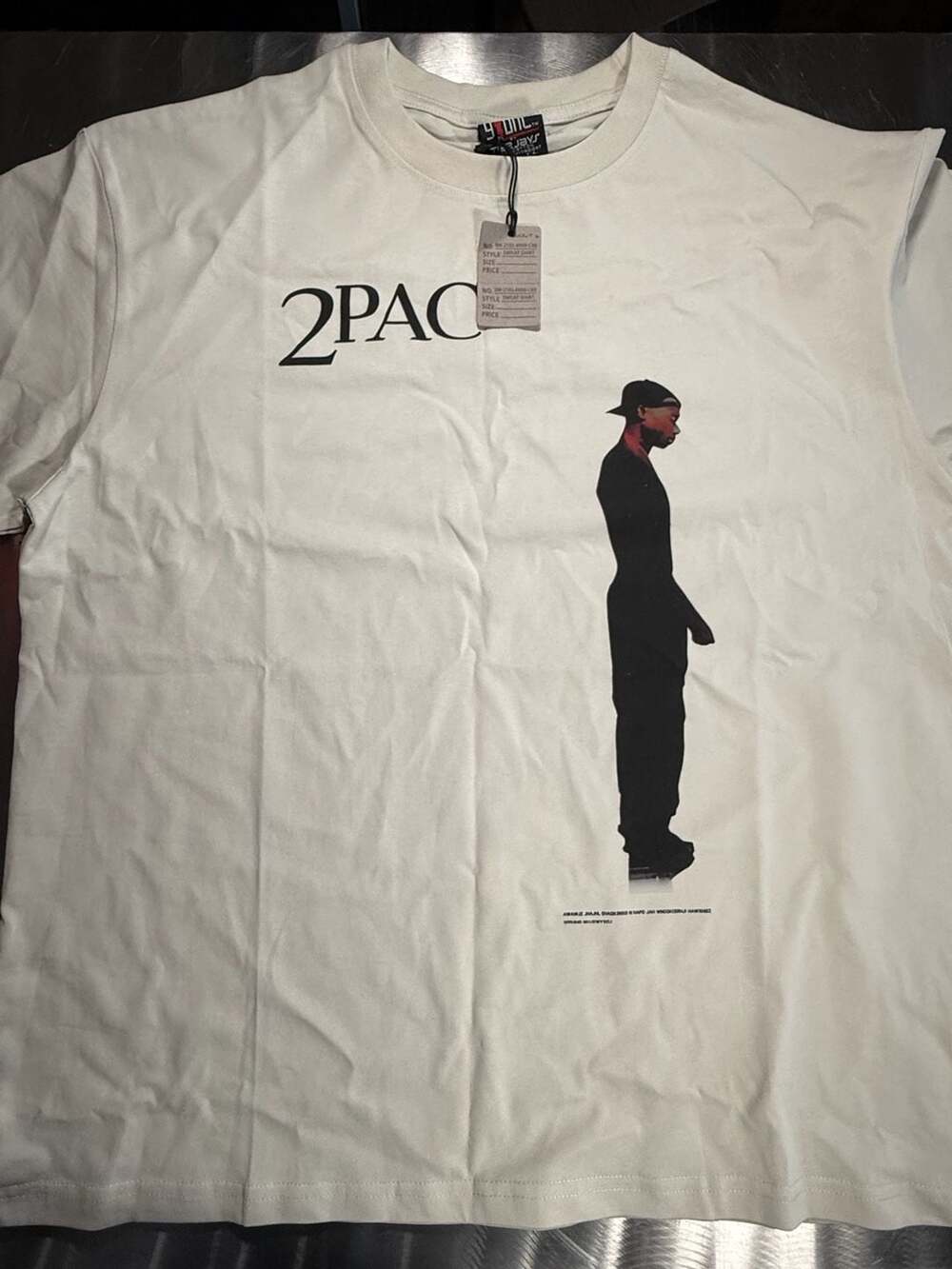 Vintage 2Pac Saint Cross Graphic T-Shirt Tee Jays Size M